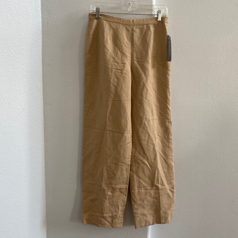 Kasper Women’s Linen Straight Leg Dress Pants Size 4P NEW‎